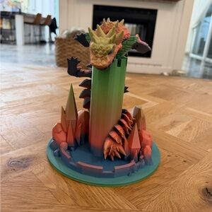 Gradient Dragon Sculpture Figurine - Multicolor